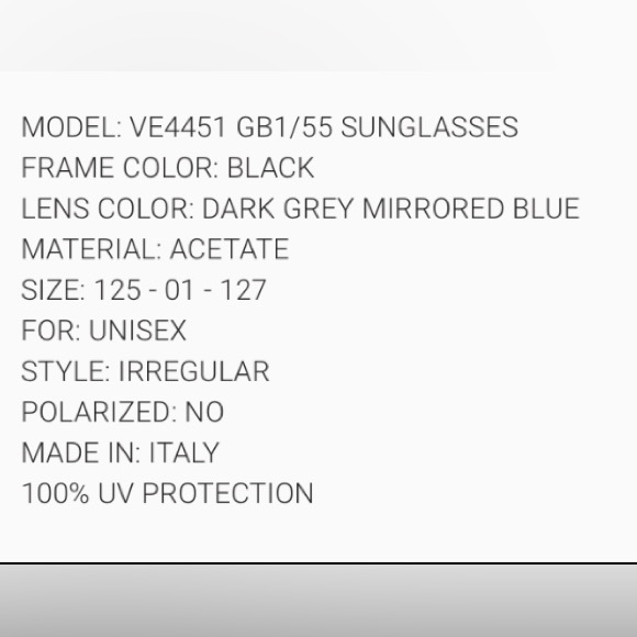 NIB Versace Sunglasses unisex Brand New, Full Inclusion - Picture 7 of 7